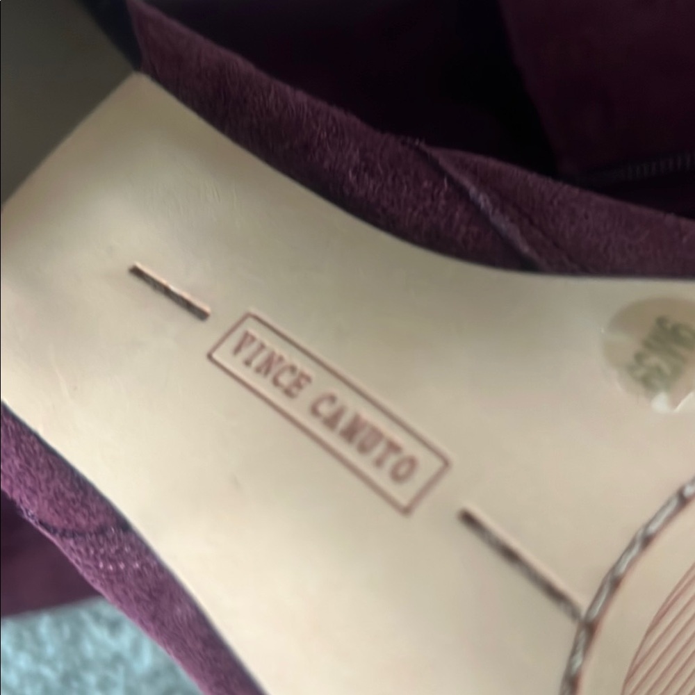 Vince Camuto Burgundy Knee-High Boots - Picture 5 of 16